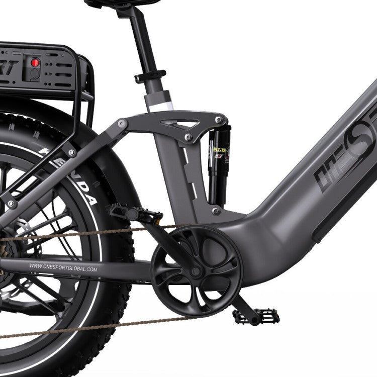 Onesport OT08 Pro – 20" Fat Bike su Dvigubomis Baterijomis 1728Wh ir 500W Varikliu