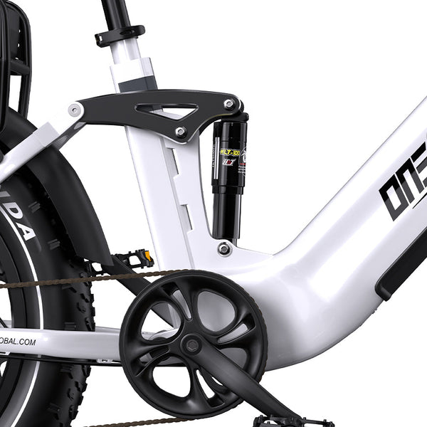 Onesport OT08 Pro – 20" Fat Bike su Dvigubomis Baterijomis 1728Wh ir 500W Varikliu
