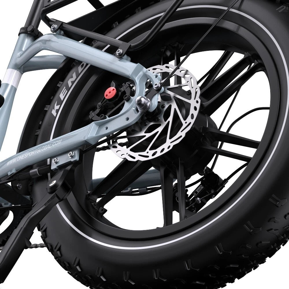 Onesport OT08 – 20" storos padangos, 500W variklis, 48V baterija, sulankstomas rėmas