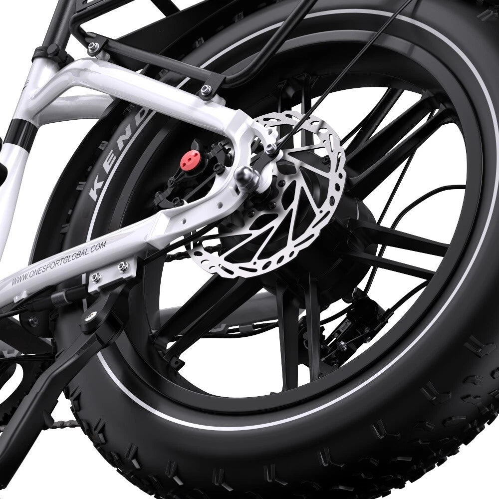 Onesport OT08 – 20" storos padangos, 500W variklis, 48V baterija, sulankstomas rėmas